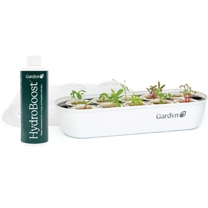 image:imageGardyn Essential Bundle for Your Hydroponics Growing System Indoor Garden Indoor Nursery Germination Seed Starter Tray amp HydroBoost Plant Based Water Treatment Lowers PH amp Balances Plant Nutrients