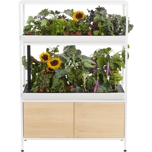 image:imageRise Garden 3 Indoor Garden Hydroponic Growing System 130W LED 12Gal Water Capacity for 72 Plants Two Levels